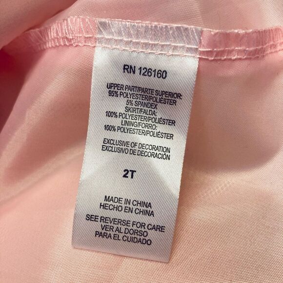 Betsey Johnson Size 2T Girls Party Dress Pink Black Glittery Velvet TULLE - Picture 4 of 6